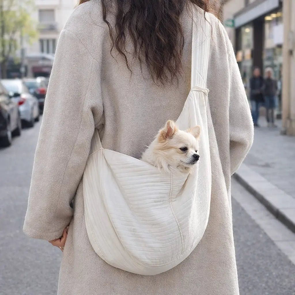 Dog Sling Carrier, Padded Shoulder & Crossbody Pet Carrier for Small to Medium Dogs - Homvista