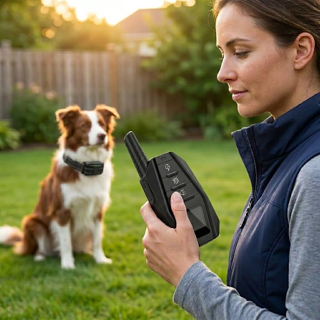 Dog Training Collar with Remote, 1000m IPX7 E Collar with Beep, Vibration & Static Modes - Homvista