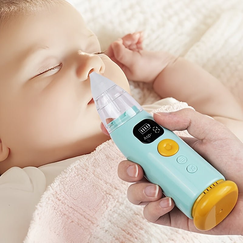 Electric Baby Nasal Aspirator, Adjustable Suction Nose Sucker with 3 Silicone Tips - Homvista