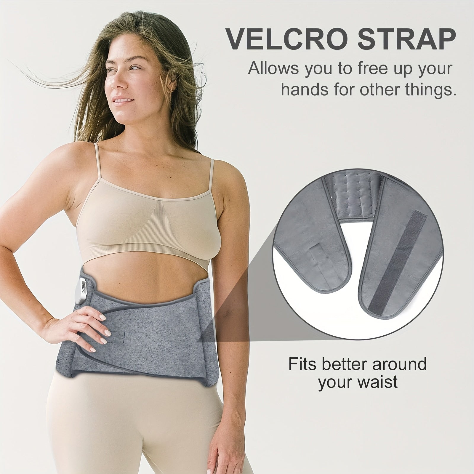 Electric Heating Pad Belt, 12x24 Lower Back Wrap, 6 Heat Levels & Timers - Homvista