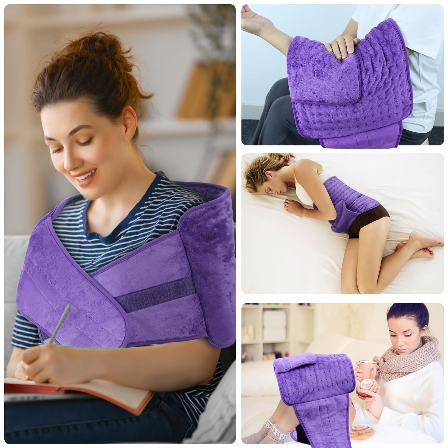 Electric Heating Pad Belt, 12x24 Lower Back Wrap, 6 Heat Levels & Timers - Homvista