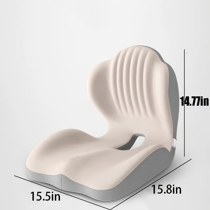 Ergonomic Lumbar Support Cushion, Memory Foam Back Pillow for Office & Car - Homvista