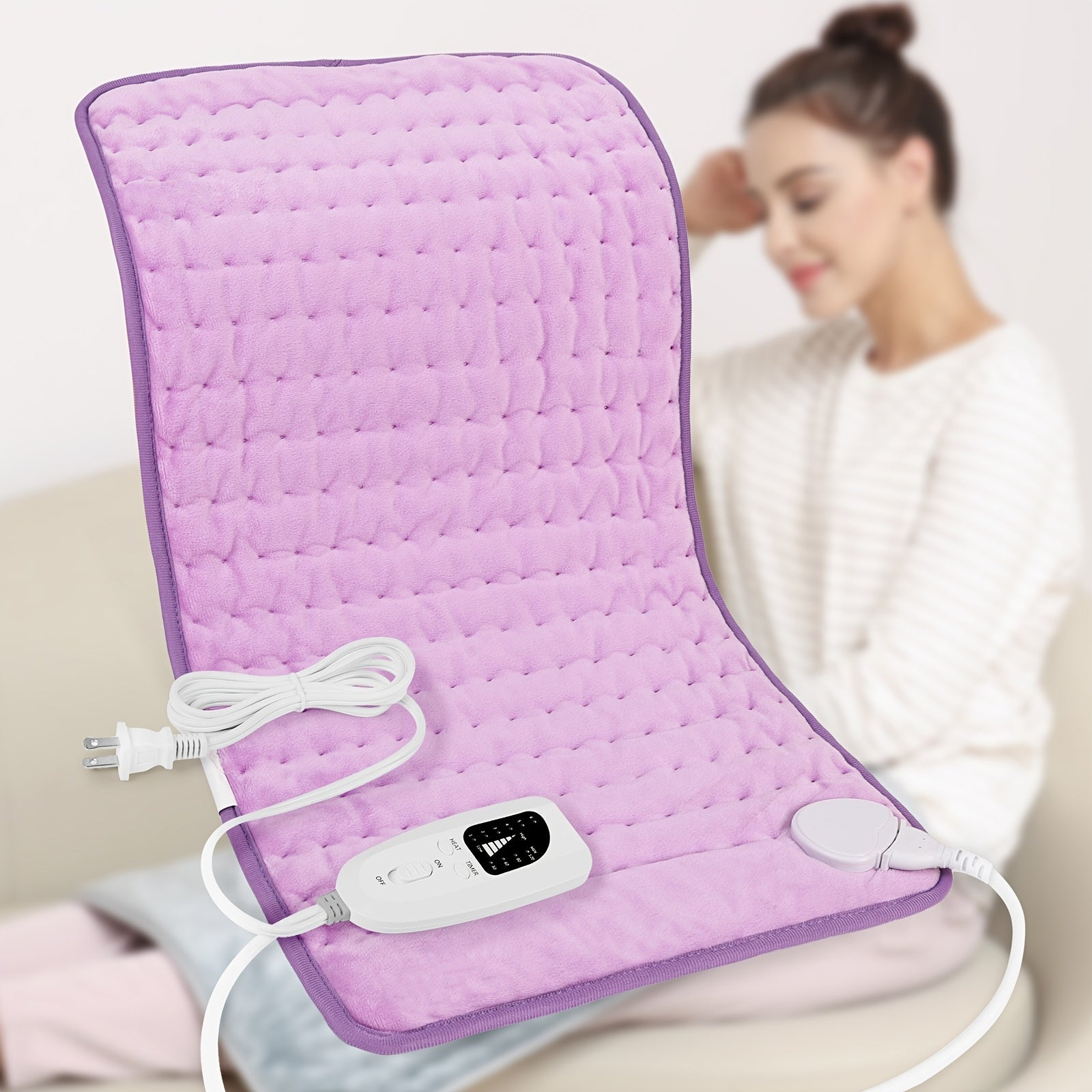 Extra Large Electric Heating Pad, Fast Heating for Back, Neck & Shoulders - Homvista