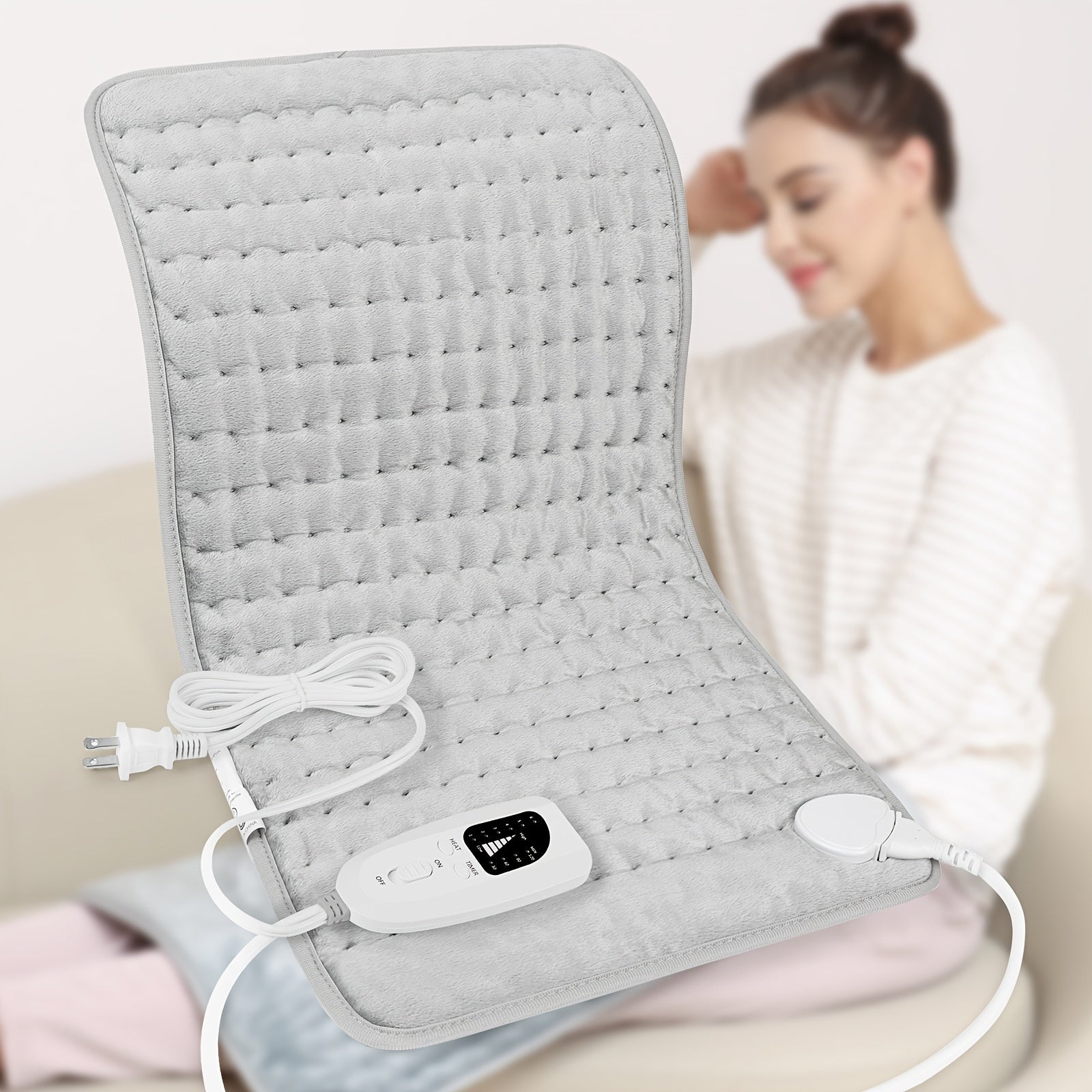 Extra Large Electric Heating Pad, Fast Heating for Back, Neck & Shoulders - Homvista