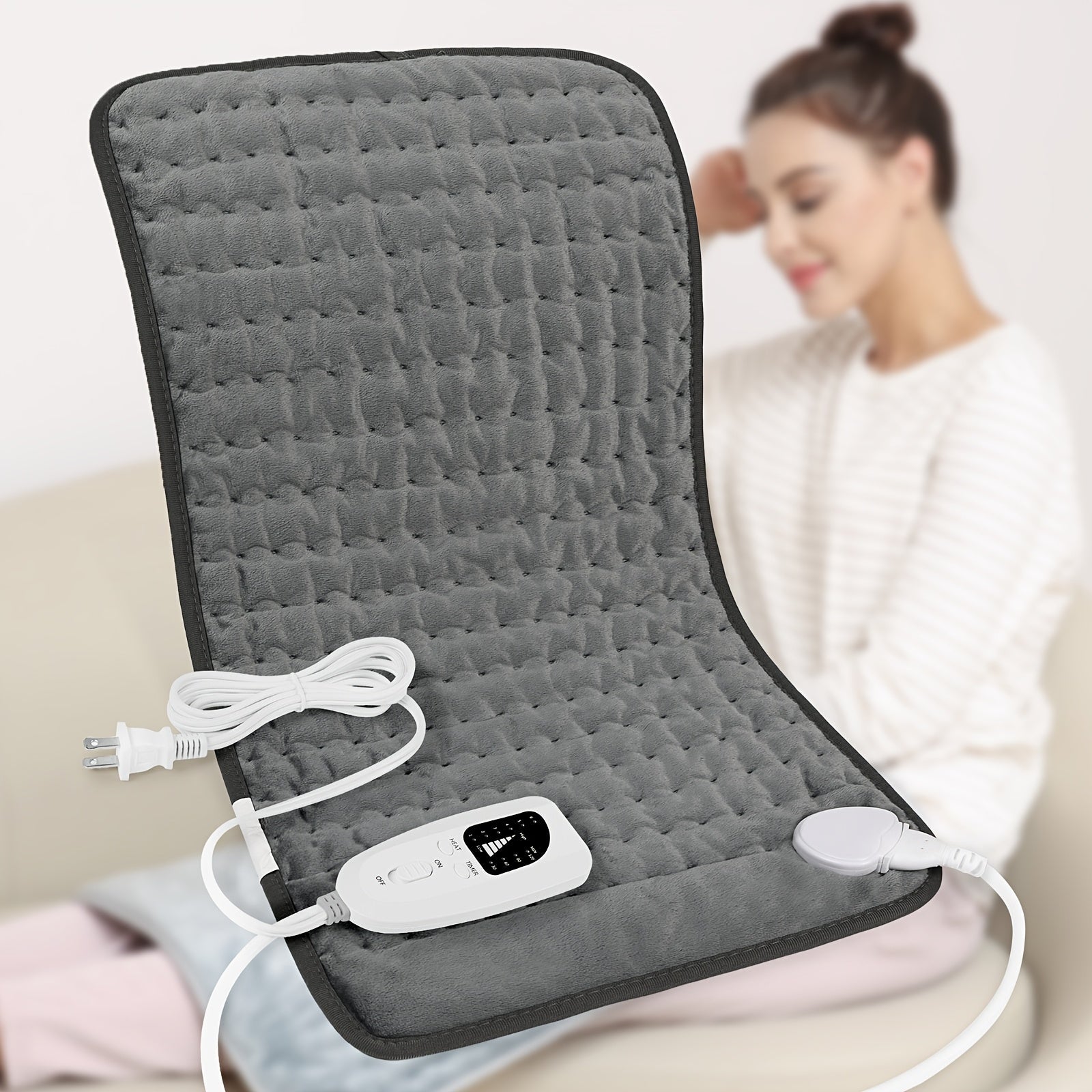 Extra Large Electric Heating Pad, Fast Heating for Back, Neck & Shoulders - Homvista