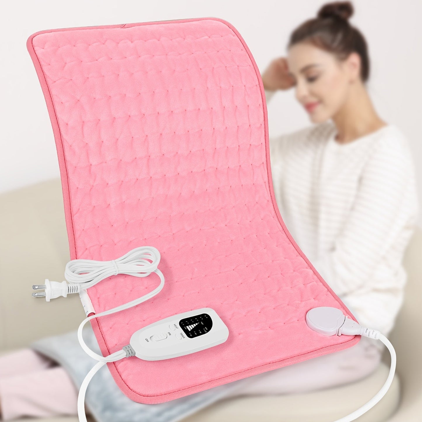 Extra Large Electric Heating Pad, Fast Heating for Back, Neck & Shoulders - Homvista