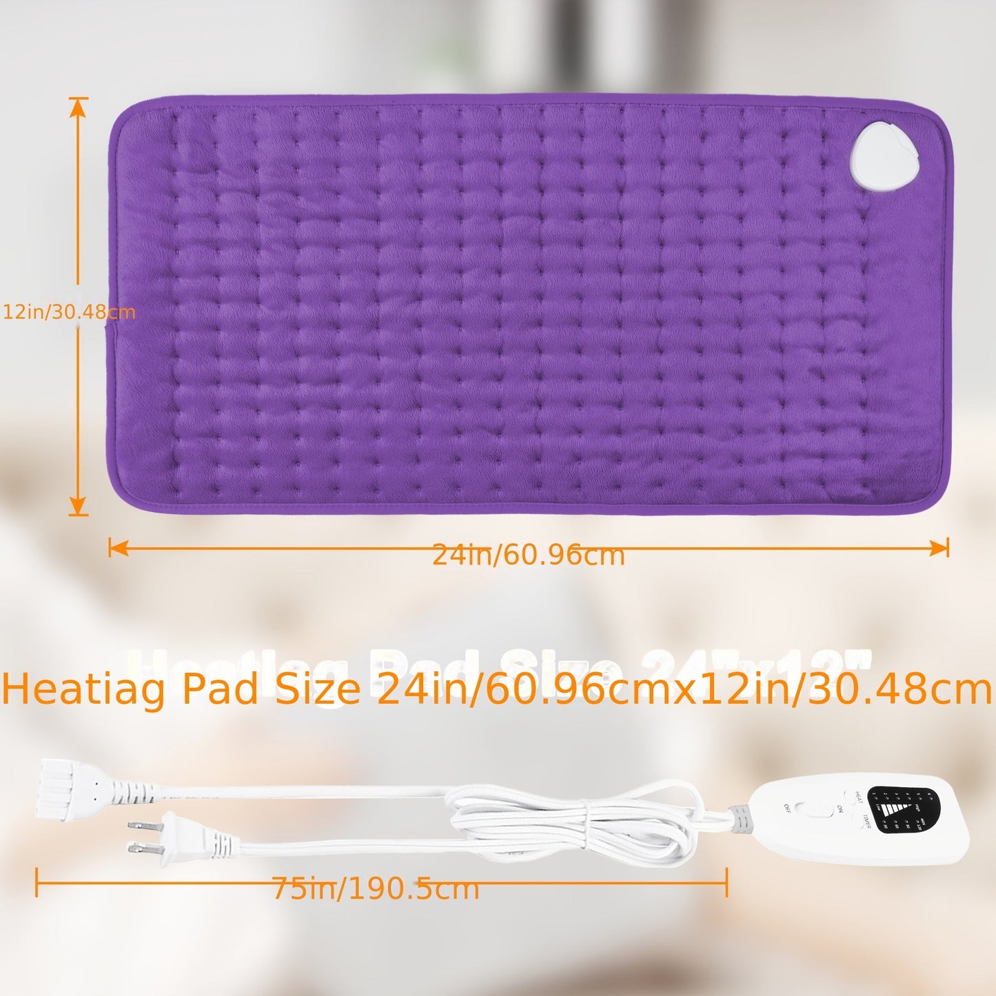 Extra Large Electric Heating Pad, Fast Heating for Back, Neck & Shoulders - Homvista