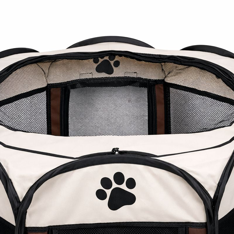 Foldable Pet Playpen, 28.7-Inch Dog & Cat Pen with Breathable Mesh for Indoor & Outdoor Use - Homvista