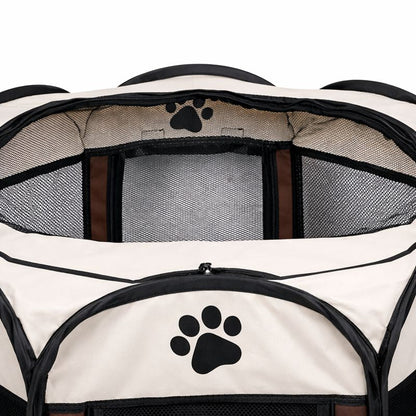 Foldable Pet Playpen, 28.7-Inch Dog & Cat Pen with Breathable Mesh for Indoor & Outdoor Use - Homvista