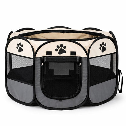 Foldable Pet Playpen, 28.7-Inch Dog & Cat Pen with Breathable Mesh for Indoor & Outdoor Use - Homvista