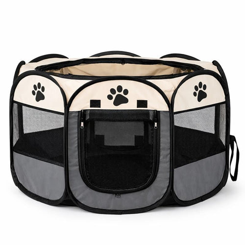 Foldable Pet Playpen, 28.7-Inch Dog & Cat Pen with Breathable Mesh for Indoor & Outdoor Use - Homvista