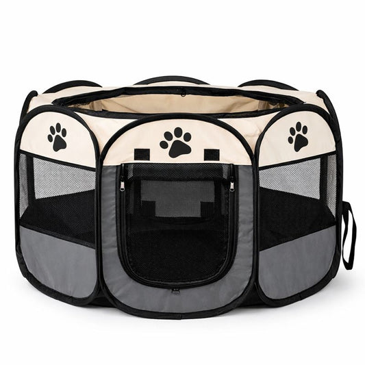 Foldable Pet Playpen, 28.7-Inch Dog & Cat Pen with Breathable Mesh for Indoor & Outdoor Use - Homvista