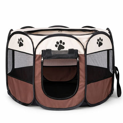 Foldable Pet Playpen, 28.7-Inch Dog & Cat Pen with Breathable Mesh for Indoor & Outdoor Use - Homvista