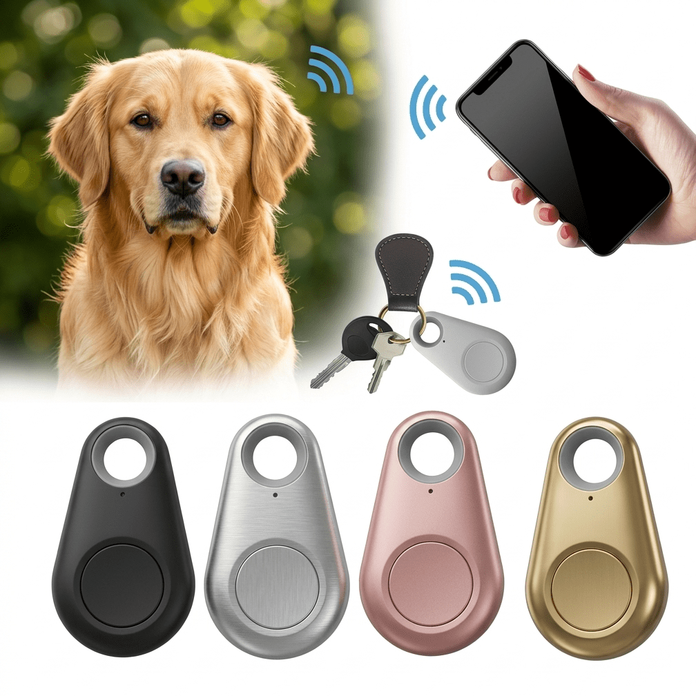 GPS Pet Tracker, Waterproof Mini Dog & Cat Collar Tracker with Real-Time Location & Long Battery Life - Homvista