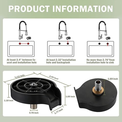 High Pressure Kitchen Sink Cup Rinser - Homvista