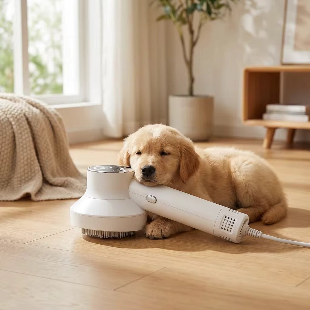 High-Velocity Dog Dryer, 40,000 RPM Pet Hair Dryer with 4 Speeds, LED Temperature & 360° Airflow - Homvista