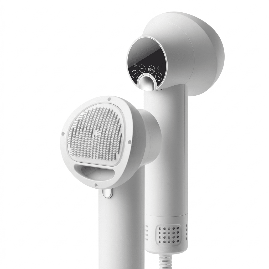High-Velocity Dog Dryer, 40,000 RPM Pet Hair Dryer with 4 Speeds, LED Temperature & 360° Airflow - Homvista