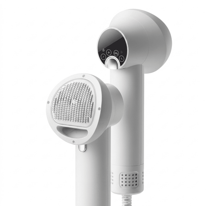 High-Velocity Dog Dryer, 40,000 RPM Pet Hair Dryer with 4 Speeds, LED Temperature & 360° Airflow - Homvista