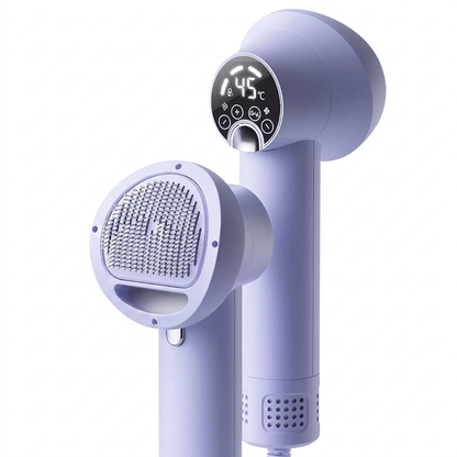 High-Velocity Dog Dryer, 40,000 RPM Pet Hair Dryer with 4 Speeds, LED Temperature & 360° Airflow - Homvista