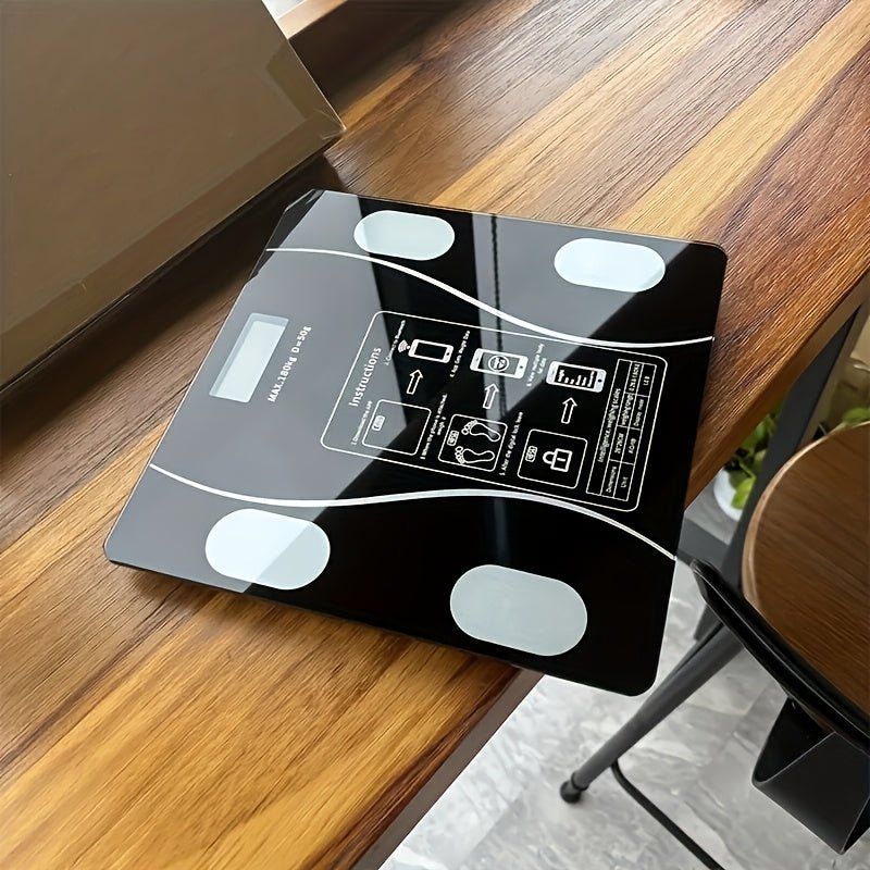 Intelligent Digital Body Scale with Backlit LED Display, Tempered Glass, 400lb Capacity - Homvista