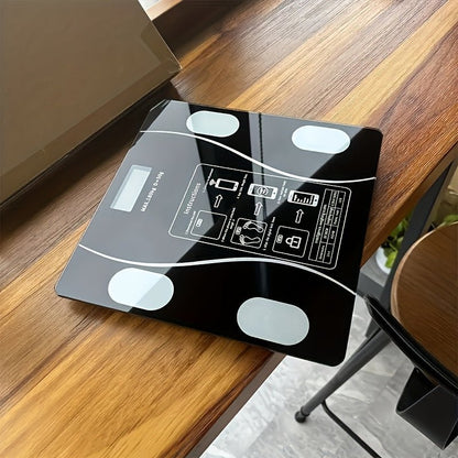 Intelligent Digital Body Scale with Backlit LED Display, Tempered Glass, 400lb Capacity - Homvista