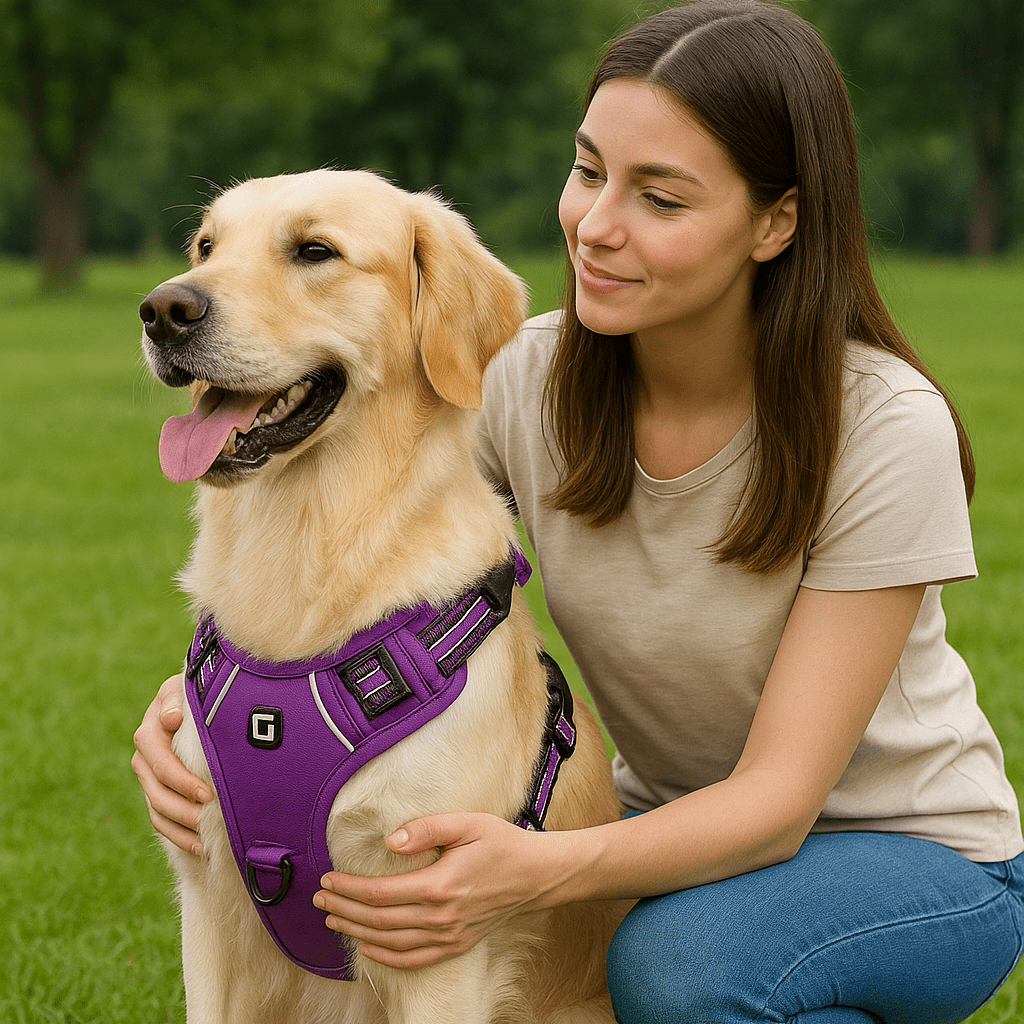 No-Pull Dog Harness with Handle, Adjustable Padded Walking & Training Harness - Homvista