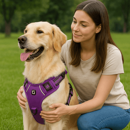No-Pull Dog Harness with Handle, Adjustable Padded Walking & Training Harness - Homvista