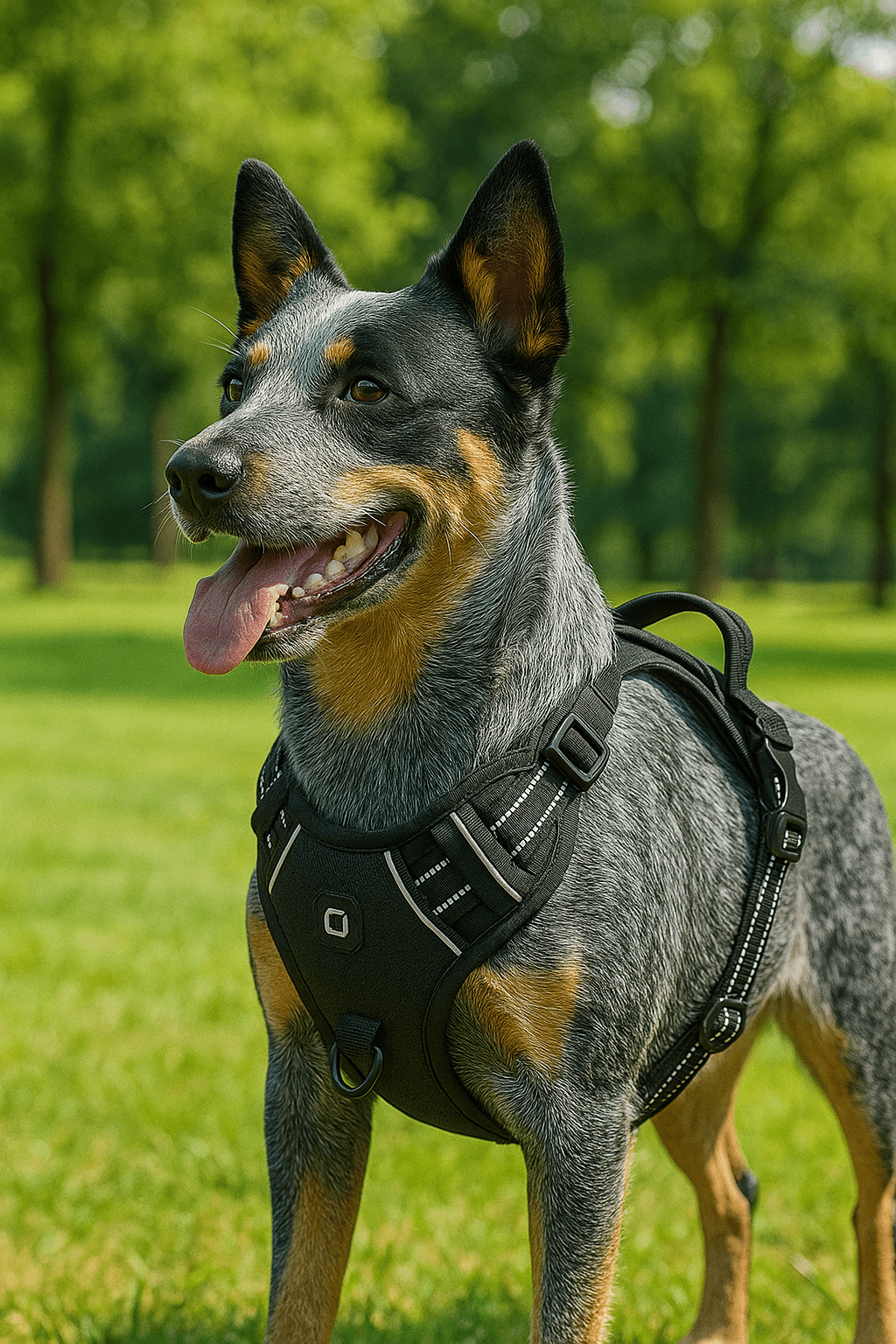 No-Pull Dog Harness with Handle, Adjustable Padded Walking & Training Harness - Homvista