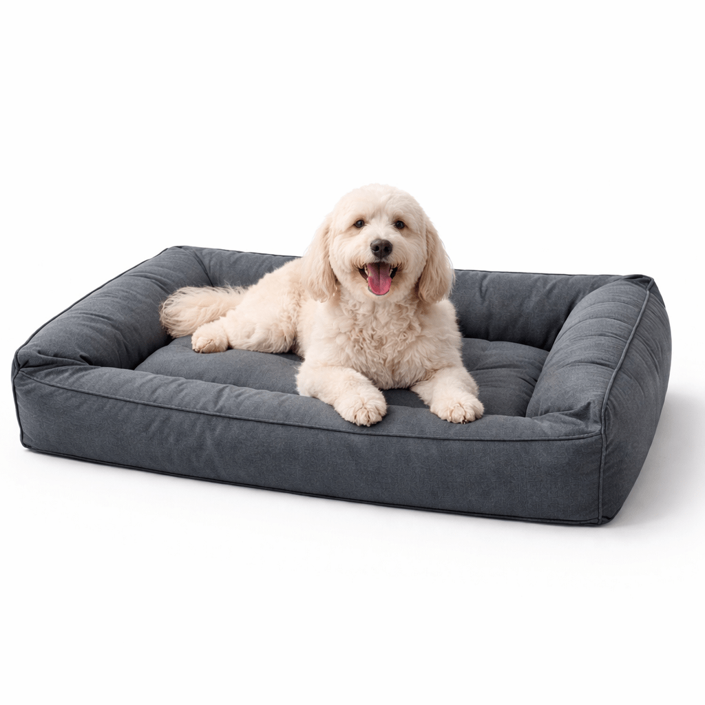 Orthopedic Dog Bed, Memory Foam Bolster Bed with 360° Support & Water-Resistant Cover - Homvista