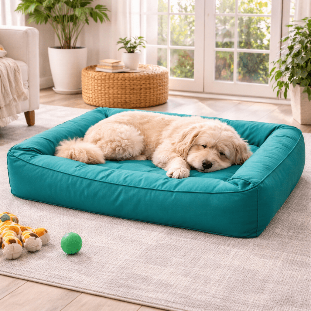 Orthopedic Dog Bed, Memory Foam Bolster Bed with 360° Support & Water-Resistant Cover - Homvista