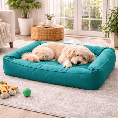 Orthopedic Dog Bed, Memory Foam Bolster Bed with 360° Support & Water-Resistant Cover - Homvista