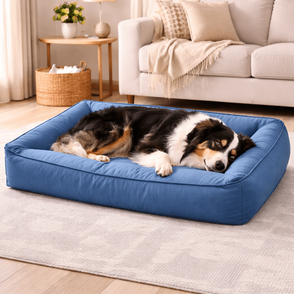 Orthopedic Dog Bed, Memory Foam Bolster Bed with 360° Support & Water-Resistant Cover - Homvista