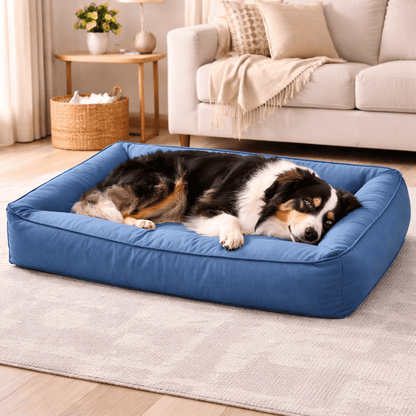 Orthopedic Dog Bed, Memory Foam Bolster Bed with 360° Support & Water-Resistant Cover - Homvista