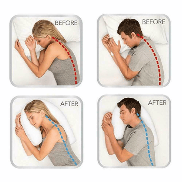 Orthopedic Side Sleeper Pillow With Ear Hole - Homvista