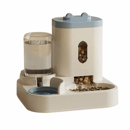 Pet Feeder & Water Fountain, 2-in-1 Cat & Dog Food Bowl with Circulating Water Station - Homvista