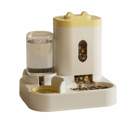 Pet Feeder & Water Fountain, 2-in-1 Cat & Dog Food Bowl with Circulating Water Station - Homvista
