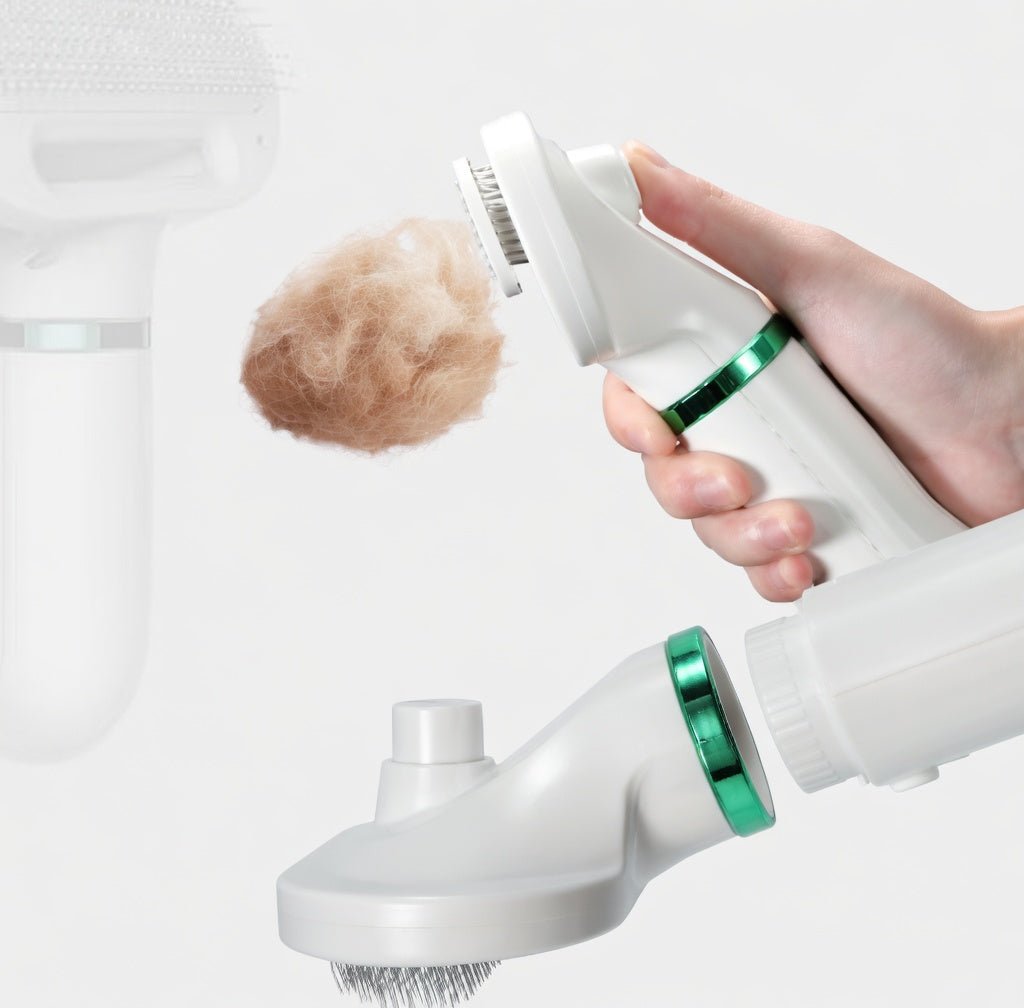 Pet Hair Dryer Brush, 2-in-1 Dog & Cat Grooming Dryer with 3 Heat Settings, 100–140°F - Homvista