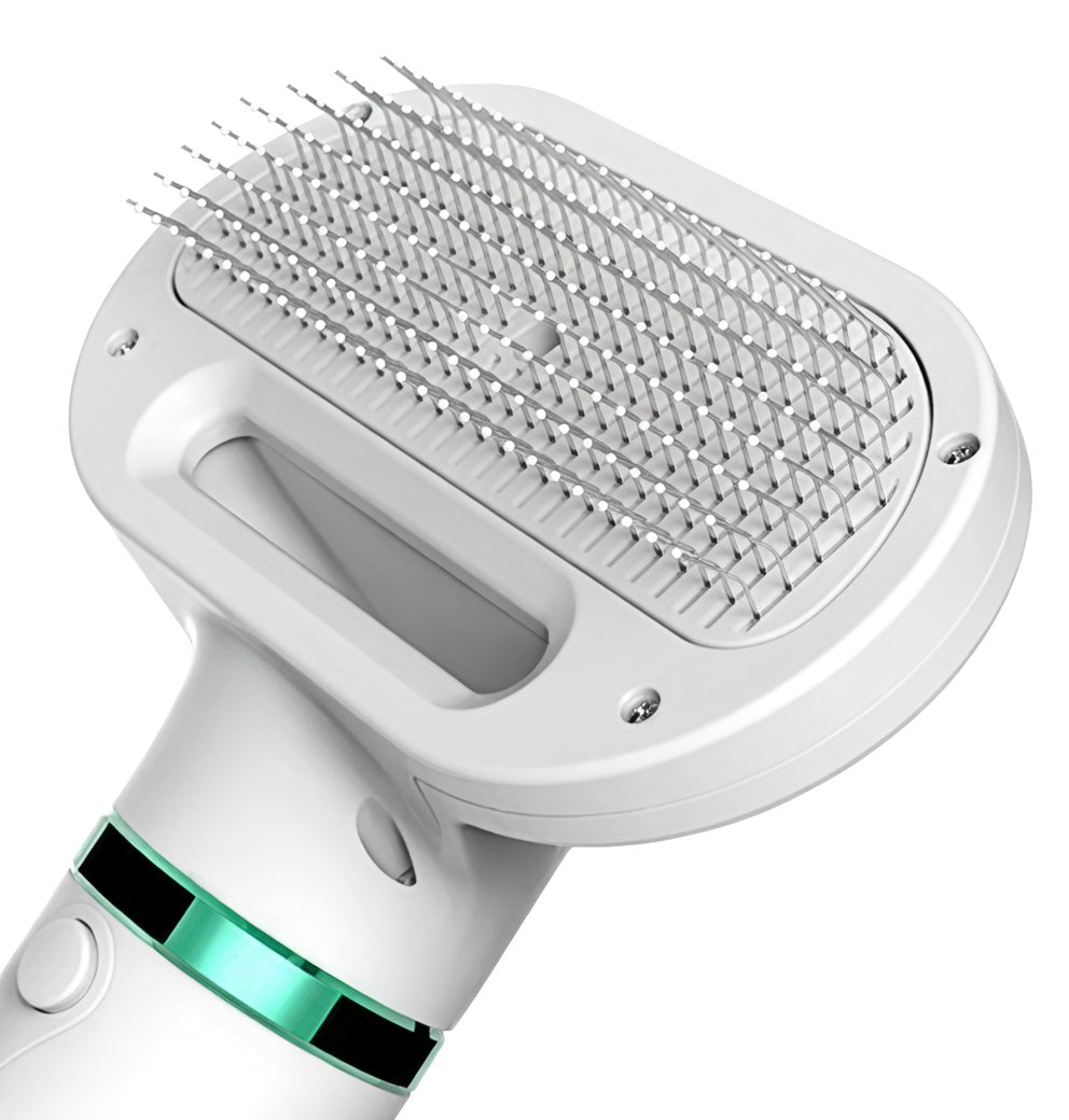 Pet Hair Dryer Brush, 2-in-1 Dog & Cat Grooming Dryer with 3 Heat Settings, 100–140°F - Homvista