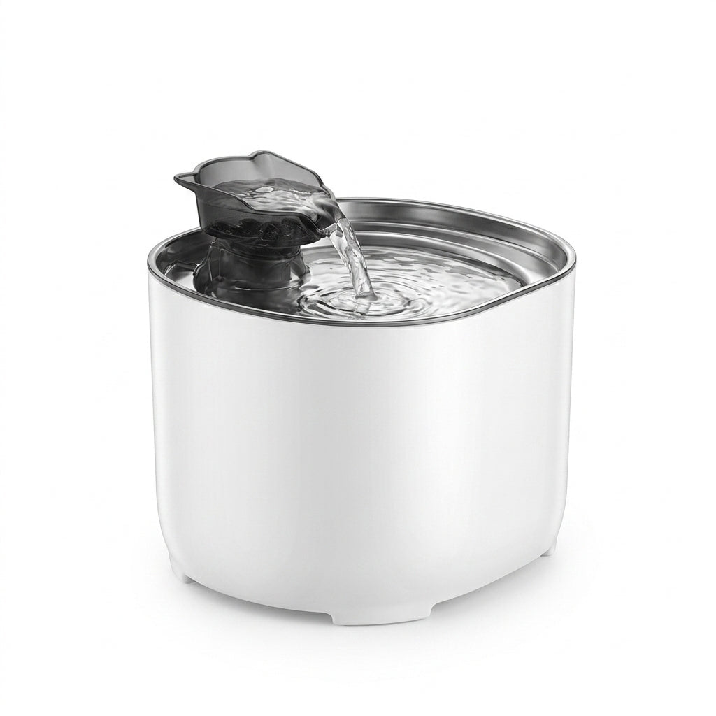 Pet Water Fountain, 2.2L Sensor-Activated Cat & Dog Fountain with Filter & 35dB Quiet Pump - Homvista