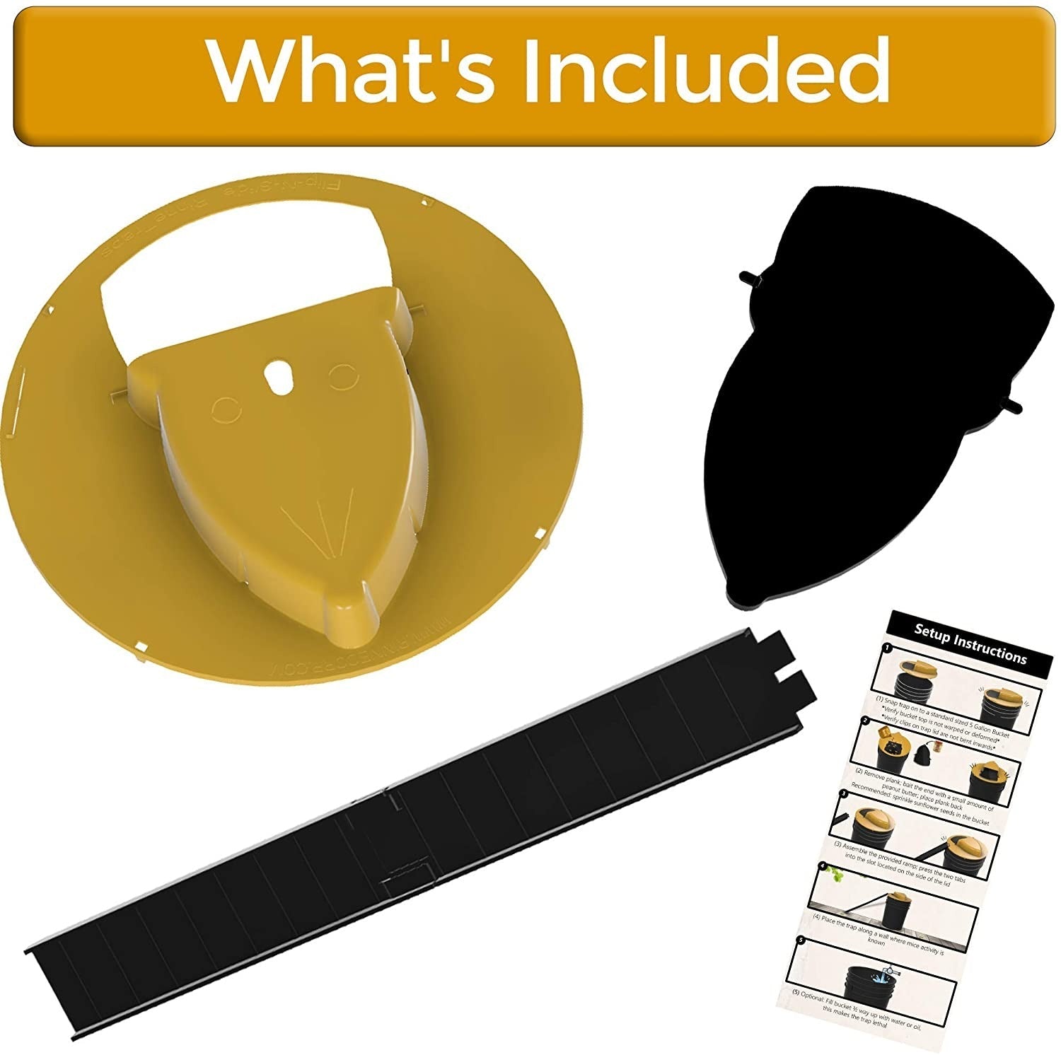 Premium Bucket Lid Mouse Trap - Homvista