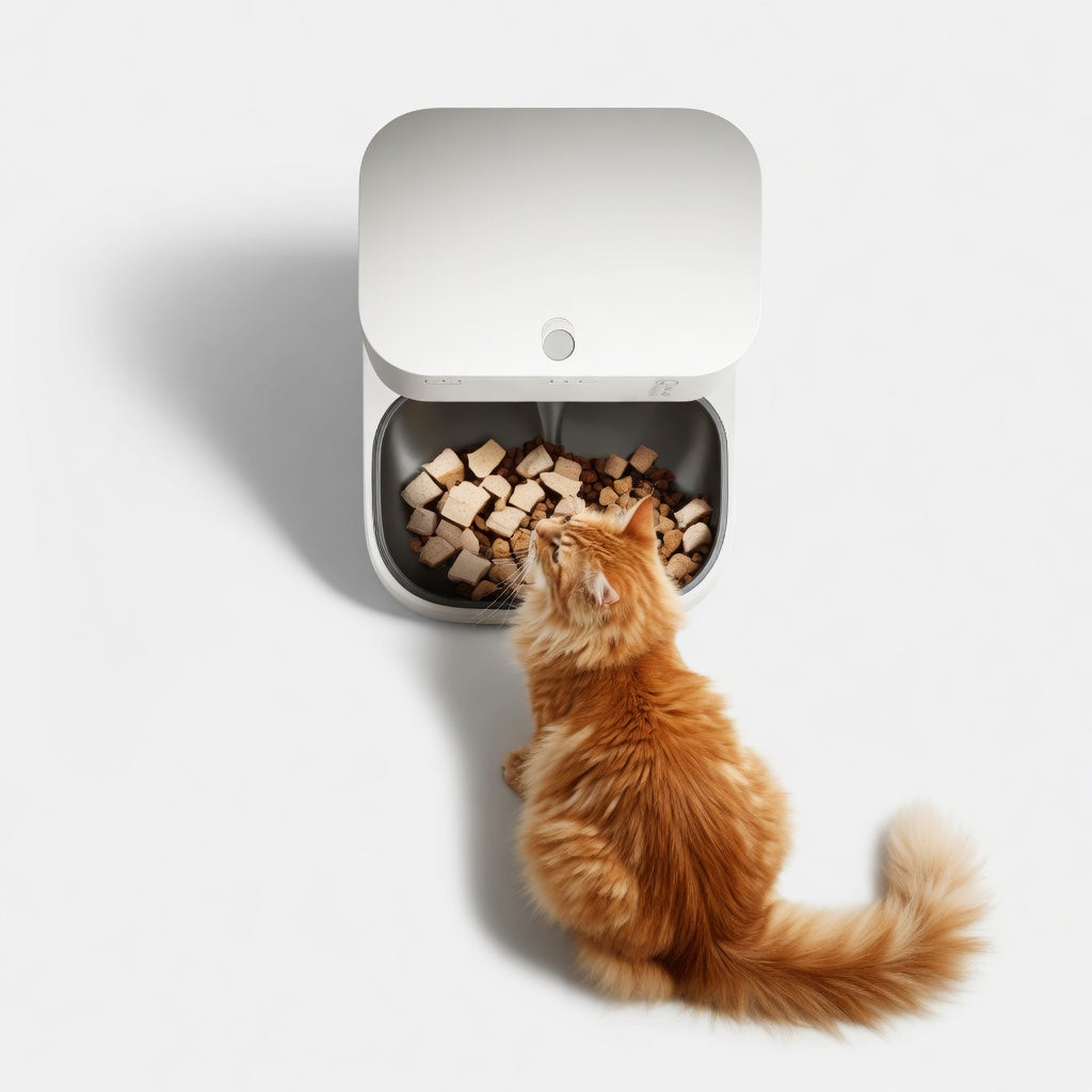 Smart Pet Feeder with Camera, Dual-Hopper Automatic Feeder with Pet Recognition & Meal Tracking - Homvista