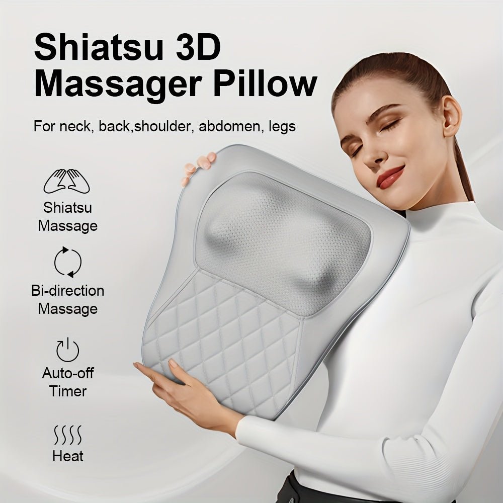 Rechargeable Heated Neck & Shoulder Massager, 3D Deep Tissue Kneading - Homvista