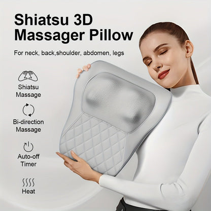 Rechargeable Heated Neck & Shoulder Massager, 3D Deep Tissue Kneading - Homvista