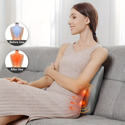Rechargeable Heated Neck & Shoulder Massager, 3D Deep Tissue Kneading - Homvista