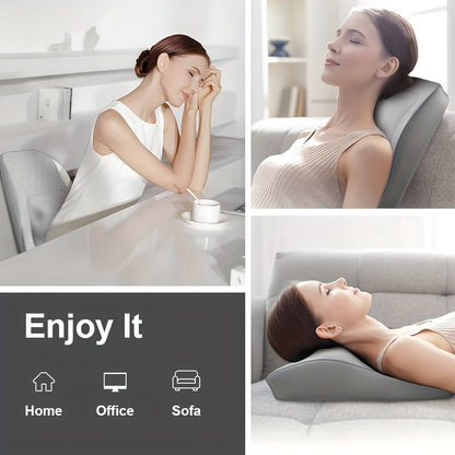 Rechargeable Heated Neck & Shoulder Massager, 3D Deep Tissue Kneading - Homvista