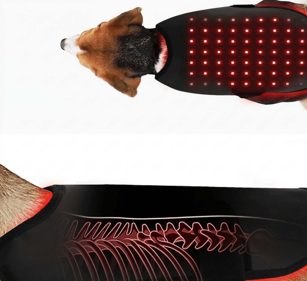 Red & Near-Infrared Light Belt for Dogs & Cats, 660nm/850nm Rechargeable Wrap with 15-Min Timer - Homvista