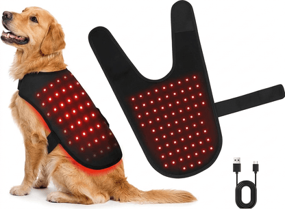Red & Near-Infrared Light Belt for Dogs & Cats, 660nm/850nm Rechargeable Wrap with 15-Min Timer - Homvista