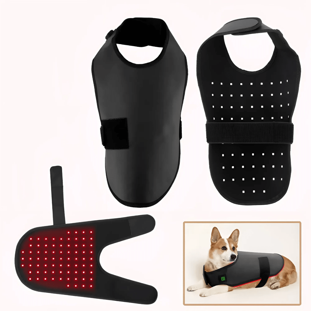 Red & Near-Infrared Light Belt for Dogs & Cats, 660nm/850nm Rechargeable Wrap with 15-Min Timer - Homvista