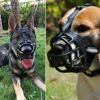 Reflective Dog Muzzle, Breathable Adjustable Basket Muzzle for Small to Large Dogs - Homvista