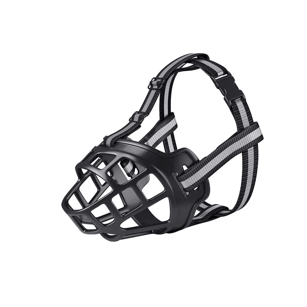 Reflective Dog Muzzle, Breathable Adjustable Basket Muzzle for Small to Large Dogs - Homvista